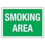 Smoking Area (Green) Sign